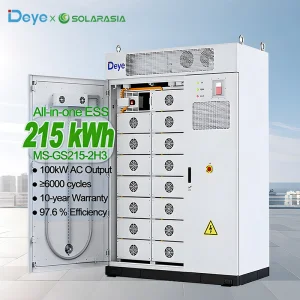 Deye Ess Lithium Ion Battery Ms-GS215-2h3 100kw 215 Kwh All in One Solar Battery Energy Storage for Energy Storage Solution