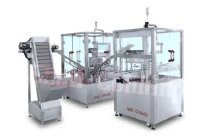 High Speed GMP Standard Pre-Filled Syringes Sticker Labeling Plunger Torsion Assembly Auto De-Nesting