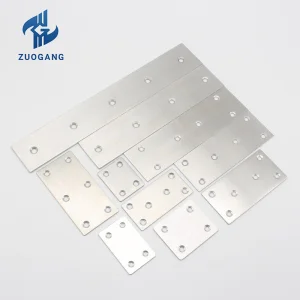 Stainless Steel Plated Square Straight Fixed Hole Standard Cabinet Furniture Fastener Wood Board Connect Planar Corner Braces