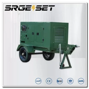 64kw 80kVA Generador diésel silencioso tipo remolque móvil, insonorizado, con ruedas y remolcable