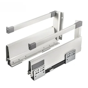 Furniture Kitchen Metal Box Cabinet Slim Box Drawer System Soft Close Undermount Drawer Slide
