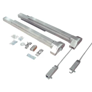 Emergency Exit Mechanical Locking Device Entrance Door Hardware Stainless Steel Push Rod Lock