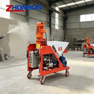 Diesel Powered Cement Mortar Mixer K6 K5 Wall Gypsum Spray Plastering Machine