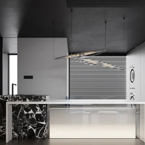 Gabinetes de melamina premium con lavabo integrado para villas