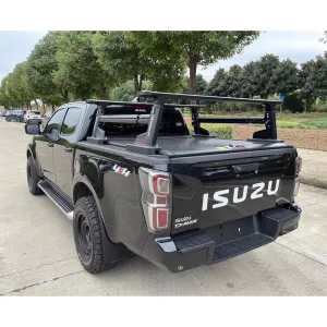 BESTWYLL 4X4 Accessories Ute Roller Lid Shutter Aluminum Pickup Truck Bed Manual Retractable Tonneau Cover for Isuzu Dmax K12