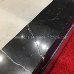 Black Marquina Marble Step/Stair Treads with Anti-Slip Nosing