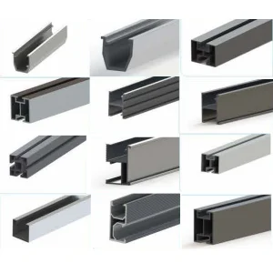Aluminum Profile Solar Frame Aluminum Alloy Photovoltaic Panel Frame Bracket H-Shaped Guide Rail