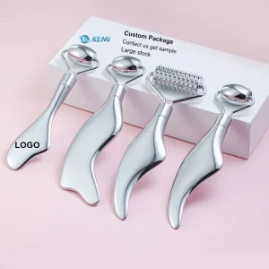 New 2-in-1 Dual Head Stainless Steel Facial Gua Sha Massage Tool