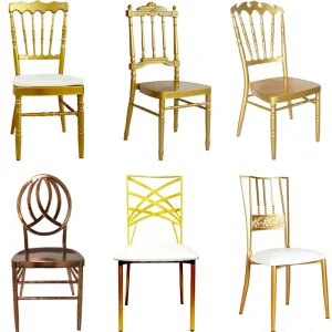 Luxury Steel Hotel Banquet Chair Chiavari Chairs for Wedding Dinning Event