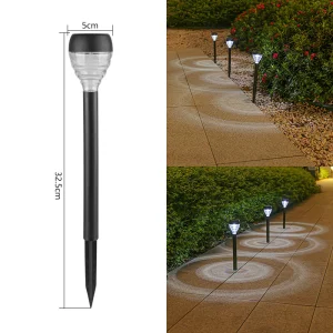 Solar Garden Lawn Lights for Outdoor Decoration, Waterproof Landscape Lighting with Ground Stake for Yard, Garden and Grass 32.5*5cm