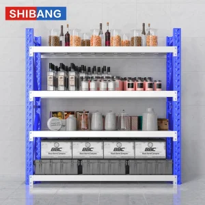 Boltless Adjustable Heavy Duty Load-Bearing 300kg/Layer Steel Racks Warehouse Industrial Stack Storage Racking Shelving System