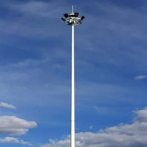 Integrated LED Lifting High Mast Light Pole