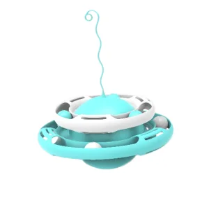 Multifunctional Pet Smart Products Two-Layer Turntable Pet Toy Automatic Rotating Interactive Dog Tumbler Cat Toy
