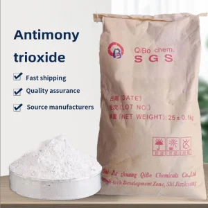 Antimony Oxide Powder Cas 1309-64-4 Halogenated Flame Retardant For Electric Pp Using