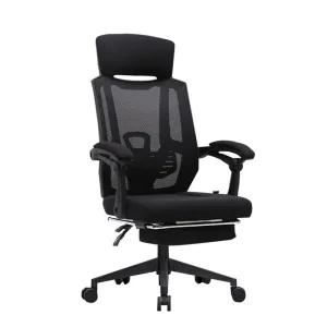 Big and Tall Reclining Adjustable-Back Office Executive Mesh Chair with Footrest