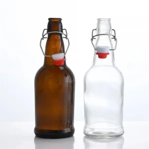 Glass Bottle 330ml 200ml Cocktail Soda Clear Short Neck Recycled