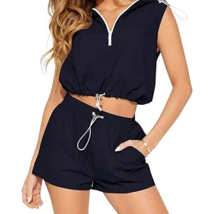 Quick Dry Summer Season Wear Windbreaker Shorts Set Autumn Season Wear Latest Style Top Quality Breathable Ladies Shorts Set