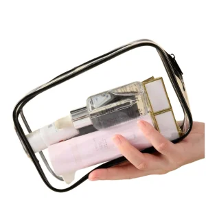 Stocked Clear PVC Plastic Makeup Bag