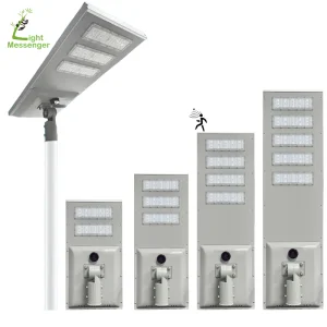 Luz Mensajera Fundición a Presión Pared Iluminación Solar Exterior Venta al por Mayor Integrada Sensor de Movimiento Lámpara Solar de Calle LED Batería Luz Industrial LED Calle Inteligente