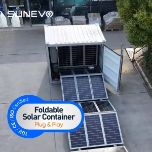 Sunevo 20FT 40FT Foldable Solar Panel Container with 1200m2 PV Array for High Performance Commercial Battery Energy Storage Systems