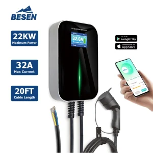 AC 32A 3 Phase 22kw Box Wall EV Wallbox Charger for Home Using