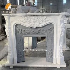 Indoor Decorative Marble Fireplace Mantel