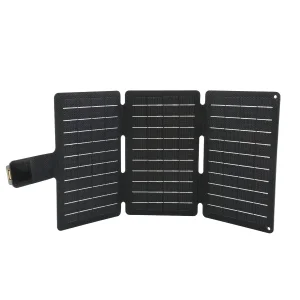 Compact 12W Solar Charger with USB Output for Travel