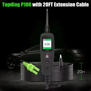 JDiag P100 Automotive Electrical System Circuit Tester for Cars and Truck with 10 Meter Cable