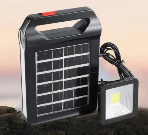 Luces de inundación de seguridad alimentadas por energía solar con cable para patio exterior, jardín, cobertizo, granero