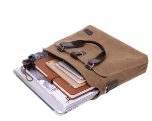 Men's Canvas Crossbody Briefcase