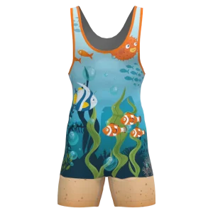 2025 New Design Custom Cartoon Wrestling Singlet Sets Men Women Adults Personalized Athletic Compression Stretch