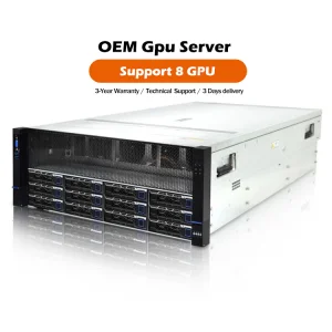 Hot Sale AMD EPYC 9004/9005 Deepseek Ai Server 4U Inteligencia Artificial Dual Width 8 GPU Video Server Rack