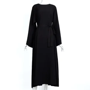 Vestido de manga longa de algodão