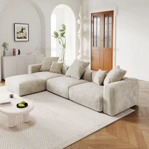 Extra Modular Sectional Sofas Velvet Fabric Couch