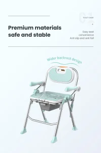 Premium Medical Shower Chair with Wide Feet for Stability