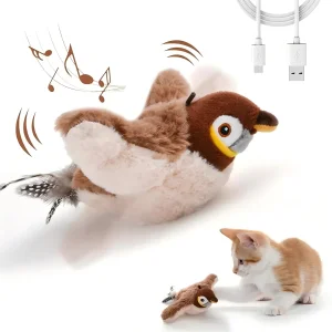 Smart Electric Rechargeable Plush Flapping Bird Toy