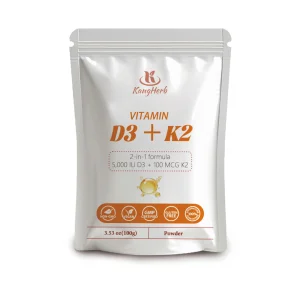 Pure Vitamine D3 K2 Mk7 Natto Price Raw Materials Food Grade 98% Bulk Vitamin K2 Mk7 Powder Vitamin D3 K2 Powder