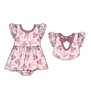 New Style Custom-made Short-sleeved Dress for Little Girls