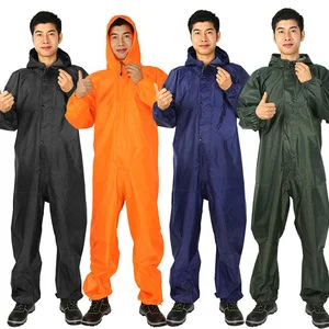 Jumpsuit Hooded Oil Proof, Dust Proof and Water Proof Farm Workers Factory Deodorant Pesticide Protective Work Clothes