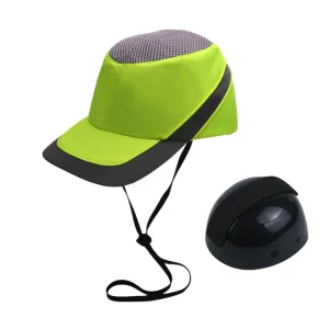 Trendy High-Performance Bump Cap in Green and Yellow