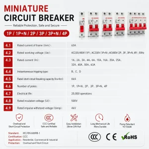 Interruptor Aimiqu Mcbn-63 6ka
