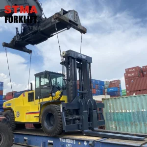 Stma 25 Ton High Capacity Heavy Duty Forklift Truck with Coil RAM for Steel Factory Work 50000 Lbs