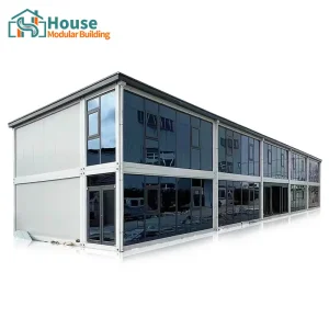 OEM Two-Story Office Container Building with Glass Curtain Wall Company, Distributor