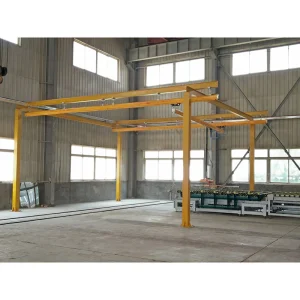Light Duty Freestanding Overhead Lifting System for Glass Industry