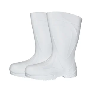 Wholesale Food Service Oil Acidproof Anti Slip Waterproof Steel Toe White Safety Rain Boot