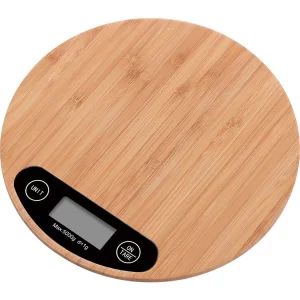 Natural Bamboo Platform Mechanical Household Digital Weighing Portable Electronic Measuring Scale