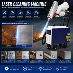 Luggage Model Portable Pulsed Fiber Laser Cleaning Machine