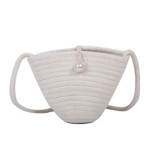 Bolso trenzado de perlas