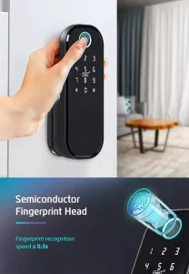 S812 Waterproof Digital Handless Password Gate Rim Latch Lock WiFi Smart Home Ttlock APP Control Metal Smart Door Lock