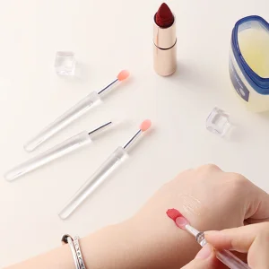 1/2 Pcs Reusable Silicone Lip Brush with Cap